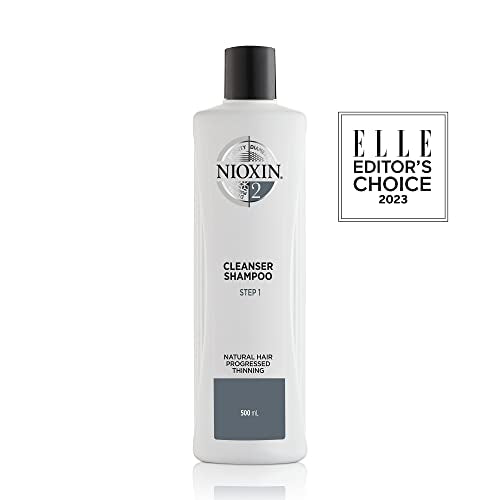 Nioxin System 2 Scalp Cleansing Shampoo with Peppermint Oil, For Natural Hair with Progressed Thinning, 16.9 fl oz