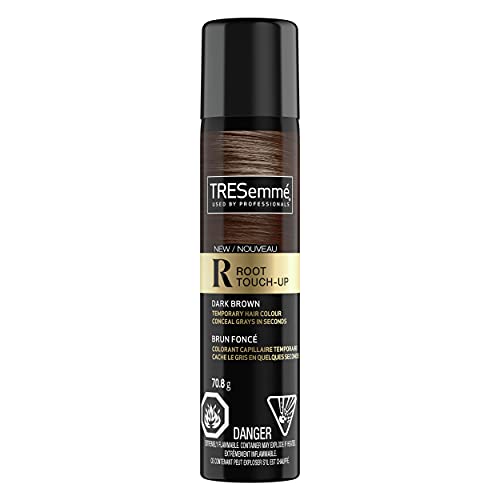 TRESemmé Root Touch-Up Hair Spray conceals greys in seconds for dark brown hair temporary hair colour in an aerosol spray 70.8 g