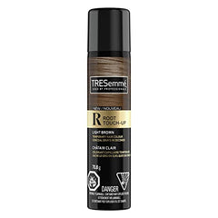 TRESemmé Root Touch-Up Hair Spray conceals greys in seconds for light brown hair temporary hair color in an aerosol spray 70.8 g