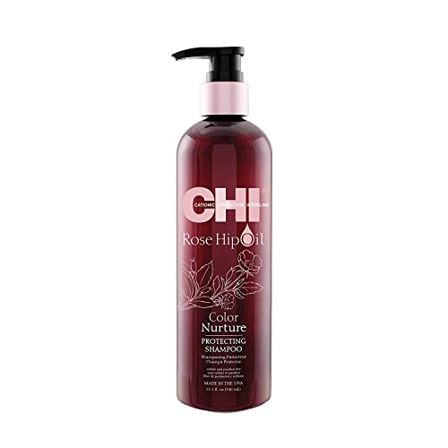 CHI Rose Hip Oil Color Nurture Protecting Shampoo, 11.5 Fl Oz