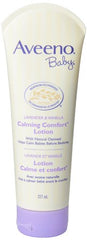 Aveeno Baby Calming Comfort Lotion, Lavender and Vanilla Scents, Hypoallergenic and Paraben Free Moisturizer, 227 mL