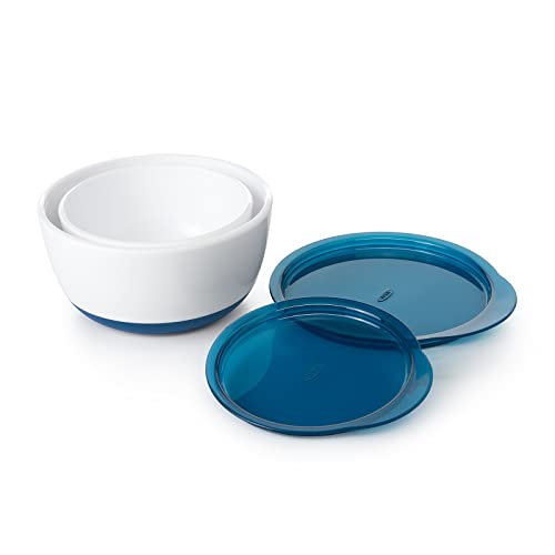 OXO Tot Small/Large Bowl Set With Snap On Lids, Navy