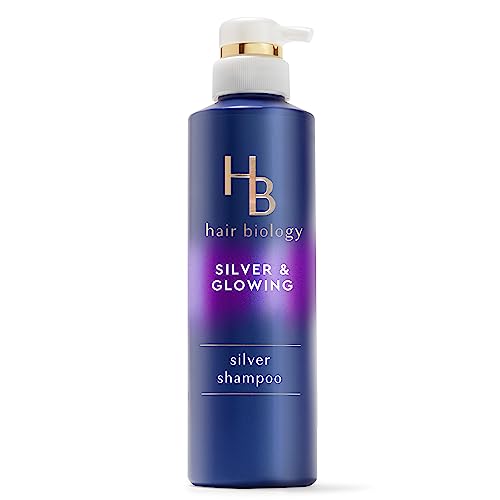 Hair Biology – Silver Shampoo with Biotin – Silver & Glowing for grey or color treated hair – 380mL