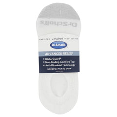 Dr. Scholl's Women's Advanced Relief Blisterguard Socks - 2 & 3 Pair Packs - Non-Binding Cushioned Moisture Management, White, 4-10