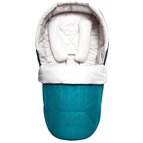 Diono Universal Newborn Pod for Sleeping with Temperature Regulation, Water Resistant Lining, Baby Head and Body Support. Easy to Adjust and Remove Stroller Footmuff for Baby, Blue Turquoise