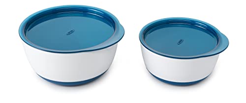 OXO Tot Small/Large Bowl Set With Snap On Lids, Navy