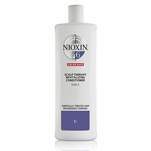 Nioxin System 6 Scalp Therapy Conditioner, For Bleached & Chemically Treated Hair with Progressed Thinning, 33.8 fl oz