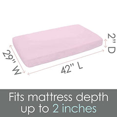 Kushies Pack N Play Playard Sheet, Soft 100% breathable cotton flannel, Made in Canada, Pink