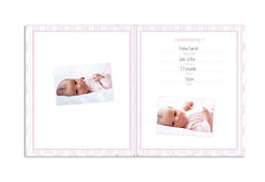 Lil' Peach Chevron Baby Memory Book, Pink