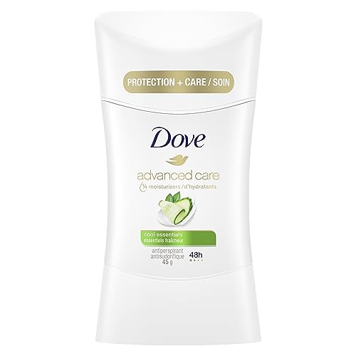 Dove Advanced Care Antiperspirant Stick Deodorant for Women with ¼ Moisturizers Cool Essentials for 48 Hour Protection and Soft and Comfortable Underarms 45 g