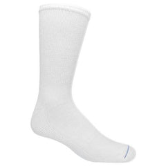 Dr. Scholl's Men's 4 Pack Diabetic and Circulatory Non-Binding Crew Sock, White, Shoe Size:7-12