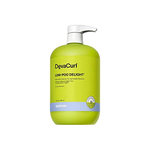 DevaCurl Low-Poo Delight, Mild Lather Cleanser for Lightweight Moisture, 946mL