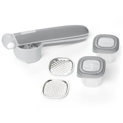 Skip Hop Baby Food Maker, Easy Prep Food Press Set, Grey