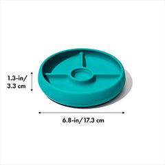 Oxo Tot Silicone Divided Plate Teal