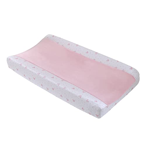 Disney Minnie Mouse Lovely Little Lady Pink and White Super Soft Changing Pad Cover