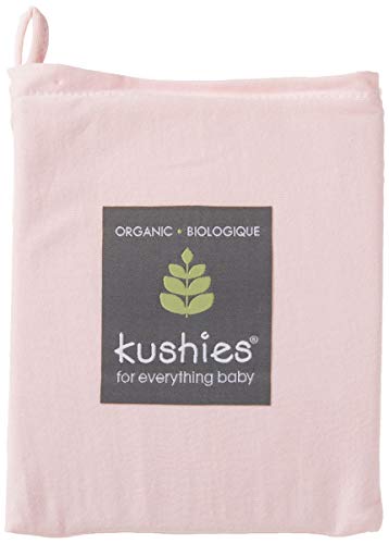 Kushies Organic Jersey Bassinet Fitted Sheet, Light Pink