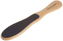 SILKLINE PROFESSIONAL Two-Sided Foot File with Oak Wood Handle, Full Size Single