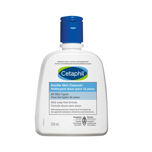 Cetaphil Gentle Skin Cleanser, 250ml | Hydrating Face Wash & Body Wash | Ideal for Sensitive, Dry Skin | Non-Irritating | Fragrance-Free | Dermatologist Recommended