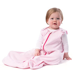 baby deedee - Cotton Baby Sleeping Bag Sack - Sleep nest Basic, Indoor Wearable Blanket, Infants and Toddlers, Marshmallow Pink, Medium (6-18 Months), (297)