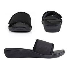 Powerstep Women's Arch Support, Plantar Fasciitis Relief Slide Sandal, Black - Blk, 8