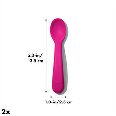 Oxo Tot Silicone Spoon Set Pink