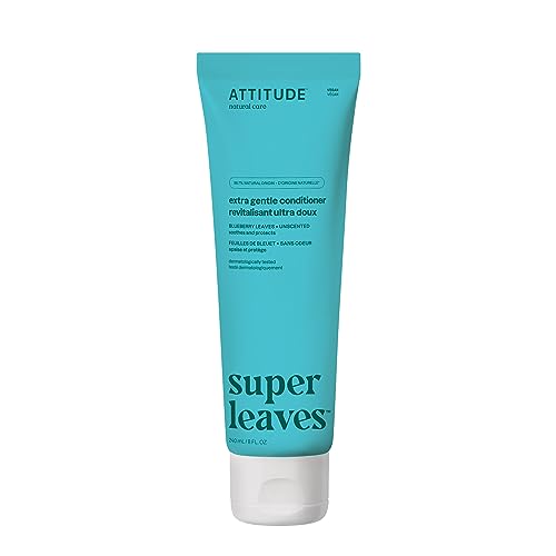 ATTITUDE Extra Gentle Conditioner, Plant- and Mineral-Based Ingredients, Vegan and Cruelty-free, Unscented, 240 ml