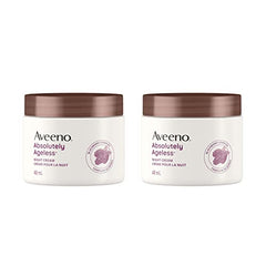 Aveeno Night Cream, Absolutely Ageless Restorative Face Moisturizer for Wrinkles and Fine Lines, Pack of 2 (2x48ml) Packaging May Vary