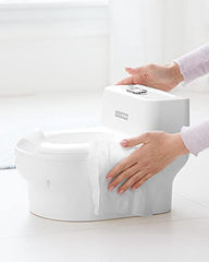 Skip Hop Potty Training Toilet with Easy Clean Coating & Baby Wipes Holder, White