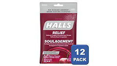 Halls Mentho-Lyptus No Sugar Added Black Cherry 25 Count Bag, Pack of 12, original