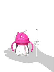 OXO Tot Transitions Straw Cup with Removable Handles, Pink, 6 Ounce