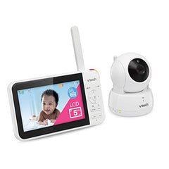 VTech VM924 Pan & Tilt Video Baby Monitor, 5" LCD Screen, Up to 17 Hrs Video Battery Life, Plug & Play, 1.33x Zoom, Night Vision, Up to 1000ft Range, Soothing Sounds, 2-Way Talk, Secured Transmission