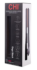 CHI Air Expert Classic Tourmaline Ceramic Flat Iron, Onyx Black, 1.43 lb, 1"