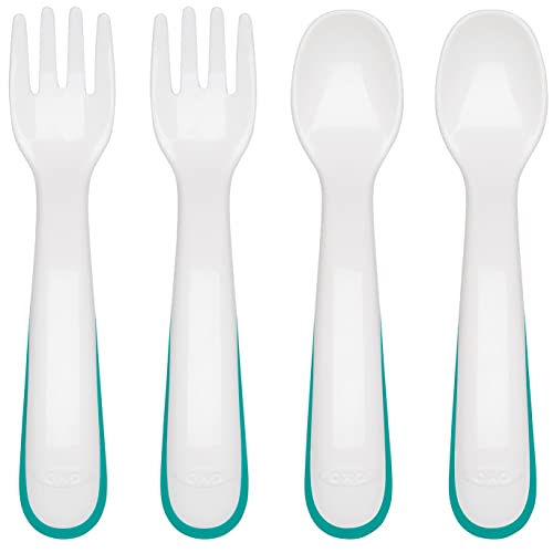 OXO Tot Fork and Spoon Training Set, Teal