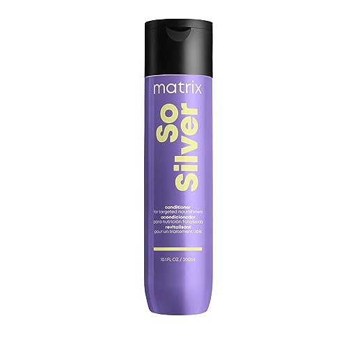 Matrix Hair Conditioner, So Silver Purple Conditioner, Neutralizes Yellow Tones, Neutralizes Brassy Tones, Tones Blonde and Silver Hair,For Blonde Silver Hair,For Grey Hair,300ml(Packaging May Vary)