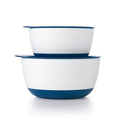 OXO Tot Small/Large Bowl Set With Snap On Lids, Navy