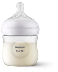 Philips Avent Natural Baby Bottle With Natural Response Nipple, Clear, 4oz, 3 pack, SCY900/03