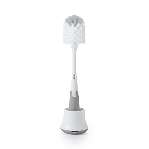 Oxo Tot Bottle Brush with Nipple Cleaner and Stand, Gray