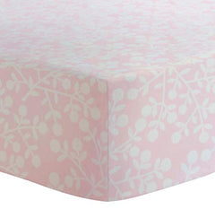 Kushies Baby Fitted Crib Sheet, Pink Berries