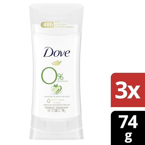 Dove 0% Aluminum Déodorant for smooth underarms Cucumber & Green Tea cruelty-free 74 g