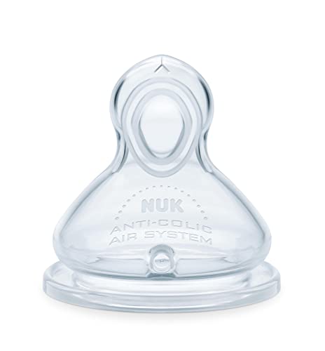 NUK Smooth Flow Nipples (2 pack) (0-6 month), Clear