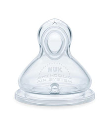 NUK Smooth Flow Nipples (2 pack) (0-6 month), Clear