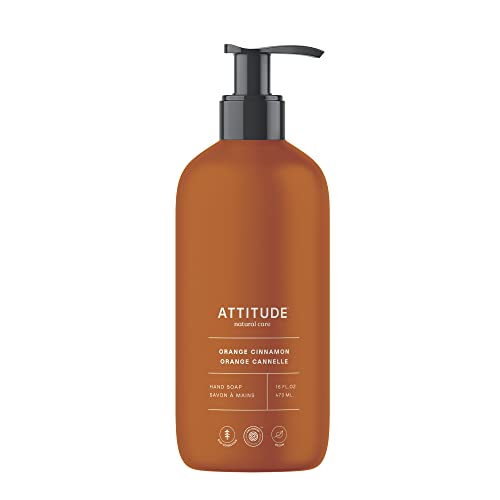 ATTITUDE Hand Soap, Plant and Mineral-Based Ingredients, Vegan and Cruelty-free Personal Care Products, Limited Edition Fall 2022, Orange Cinnamon, 473 mL