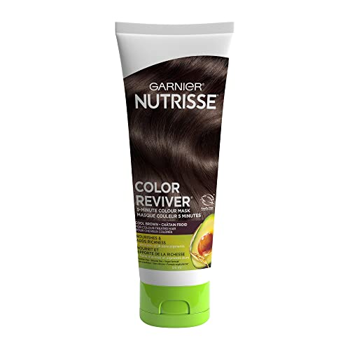 Garnier Nutrisse Cream Reviver,Colour-Treated Hair Treatment, Cool Brown, Revive your hair to day 1 colour, Nourished Hair Enriched with Avocado Oil, 125 ml