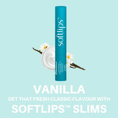 Softlips SLIMS French Vanilla Twin Pack Lip Balm with Vitamin E - Long Lasting, Moisturizing and Nourishing Lip Care for Smooth and Supple Lips - Perfect for Everyday Use and Gift Giving