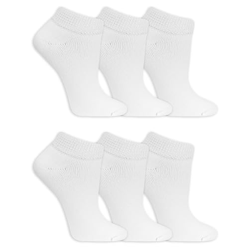 Dr. Scholl's womens Diabetes & Circulator - 4 6 Pair Packs Casual Sock, White, 8-12