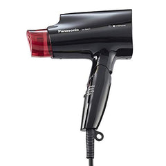 Panasonic Compact Travel Hair Dryer With Nanoe Technology and Quick-Dry Nozzle - Ehna27k, Black & Pink Travel Size, 550 Grams