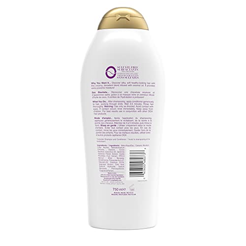 OGX Extra Strength Damage Remedy + Coconut Miracle Oil Conditioner for Dry, Frizzy or Coarse Hair, Hydrating & Flyaway Taming Conditioner, Paraben-Free, Sulfate-Free Surfactants, 750 mL