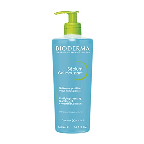 Bioderma - Sébium - Foaming Gel Pump - Cleansing and Make-Up Removing - Skin Purifying - for Combination to Oily Skin - 16.7 fl.oz.