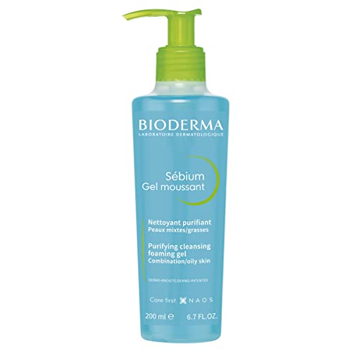 Bioderma - Sébium - Foaming Gel Pump - Cleansing And Make-Up Removing - Skin Purifying - For Combination To Oily Skin, 200 ml (Pack of 1)