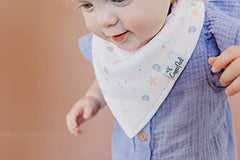 Baby Bandana Drool Bibs for Drooling and Teething 4 Pack Gift Set “Coral” by Copper Pearl X-Small